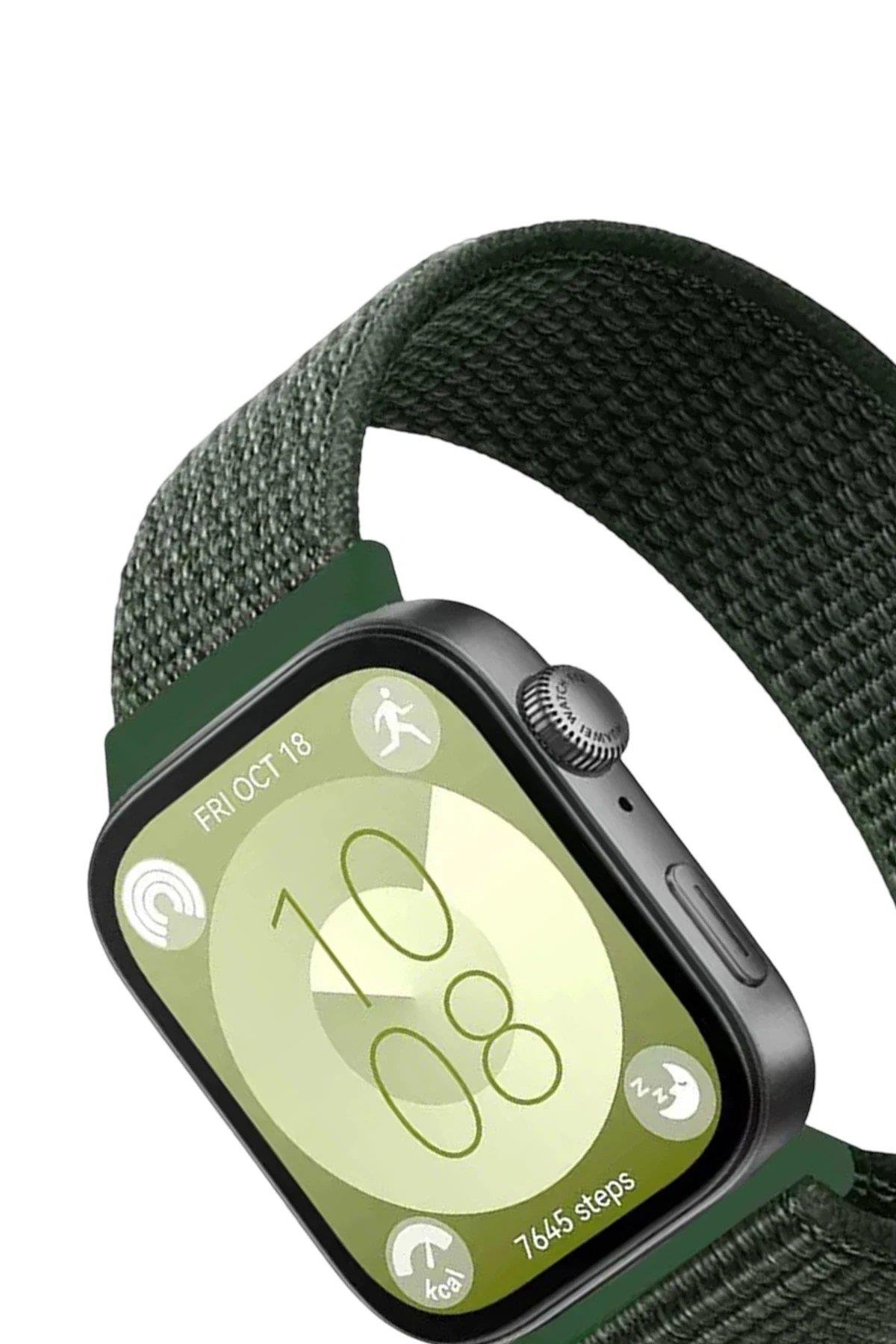 CPT05 Huawei Fit 4 Hasırlı Cırtcırtlı Kordon - Koyu Yeşil