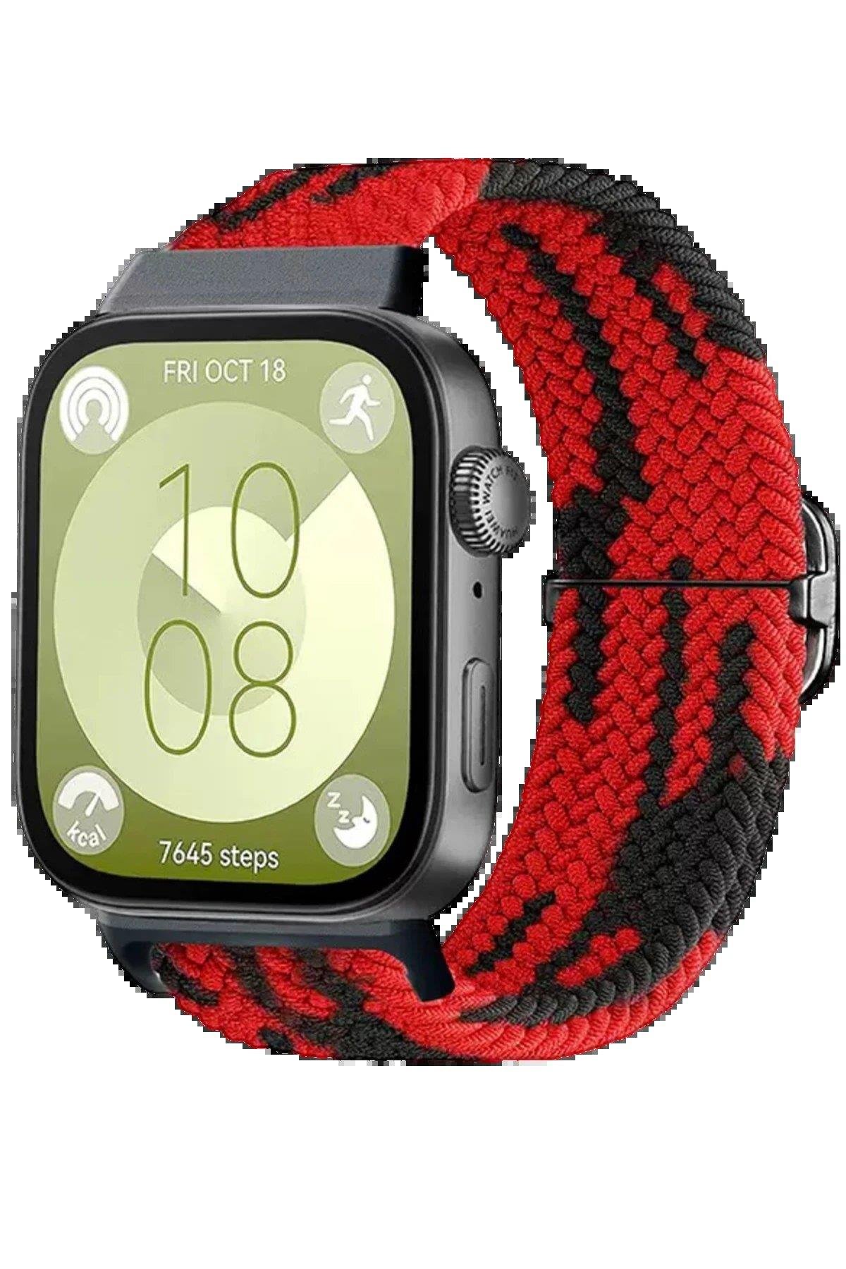 CPT05 Huawei Fit 4 Star Kordon - Kırmızı-Siyah