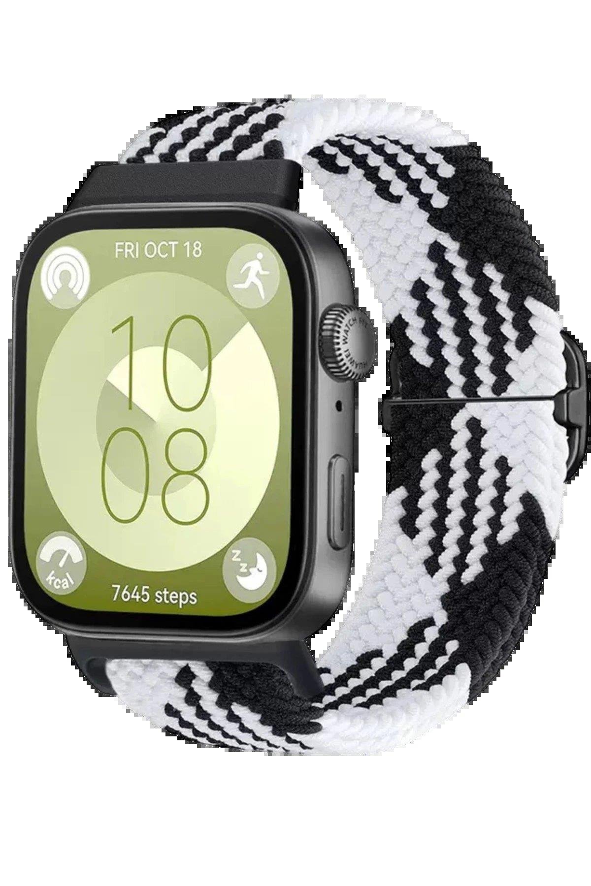 CPT05 Huawei Fit 4 Star Kordon - Siyah-Beyaz