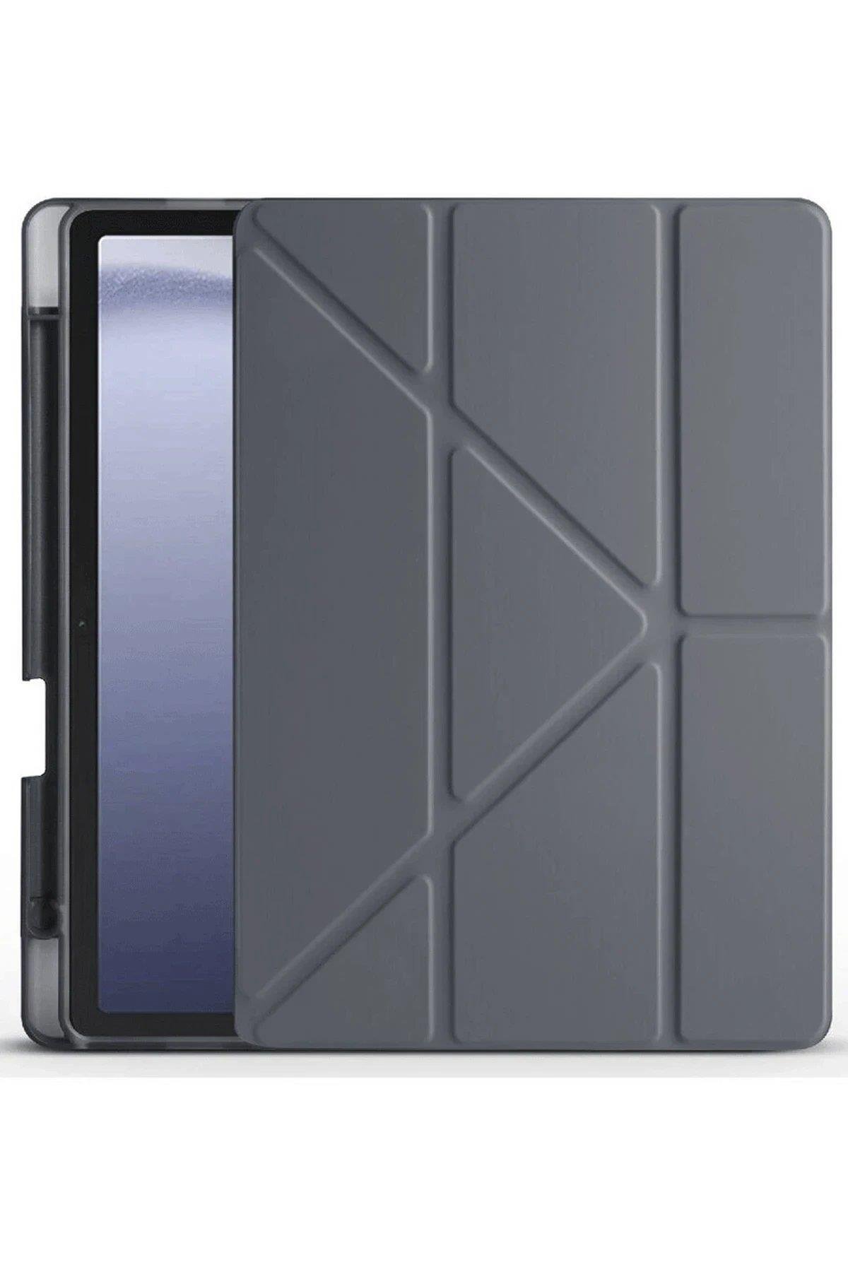 CPT05 Huawei Honor Pad X9 11.5 Kılıf Kalemlikli Mars Tablet Kılıfı - Koyu Gri