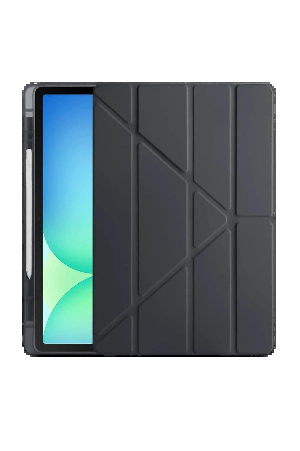 CPT05 iPad Pro 11 (2024) Kılıf Kalemlikli Hugo Tablet Kılıfı - Siyah