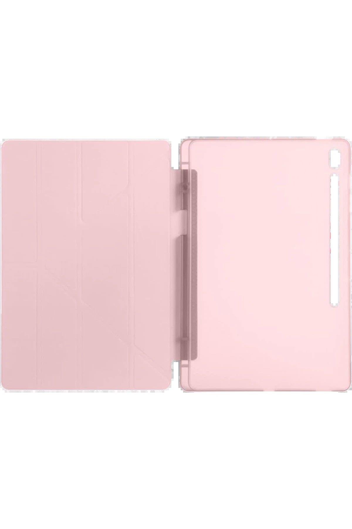 CPT05 iPad Pro 13 (2024) Kılıf Kalemlikli Hugo Tablet Kılıfı - Rose Gold
