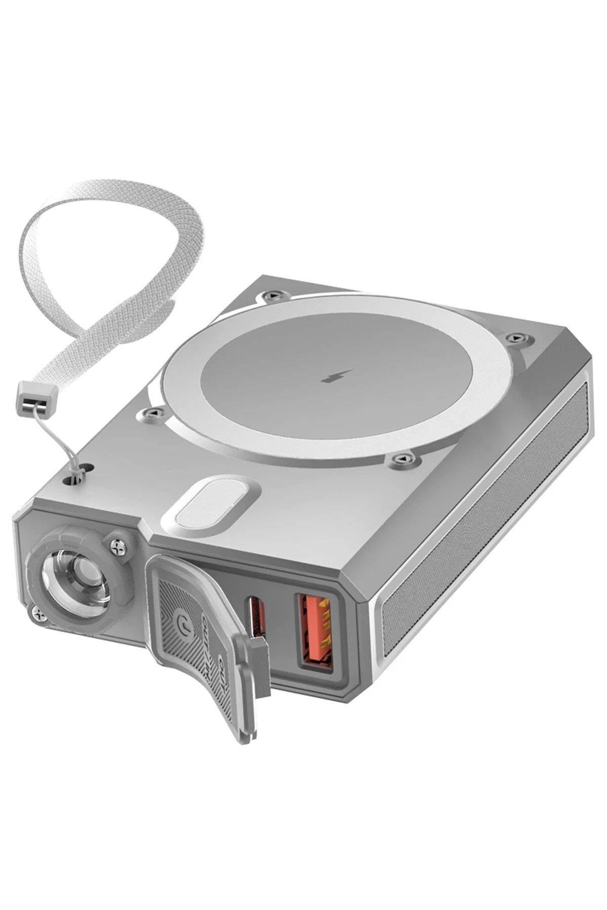 CPT05 J38 10.000 mAh 20W PD Led Işıklı Magsafe Powerbank - Gri