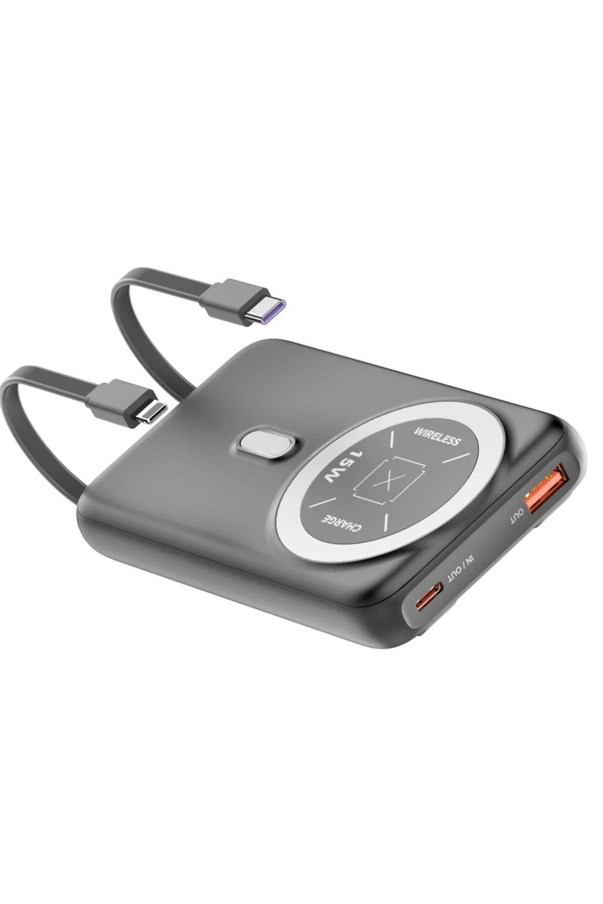 CPT05 J39 10.000 mAh 20W PD Dahili Kablolu Magsafe Powerbank - Siyah