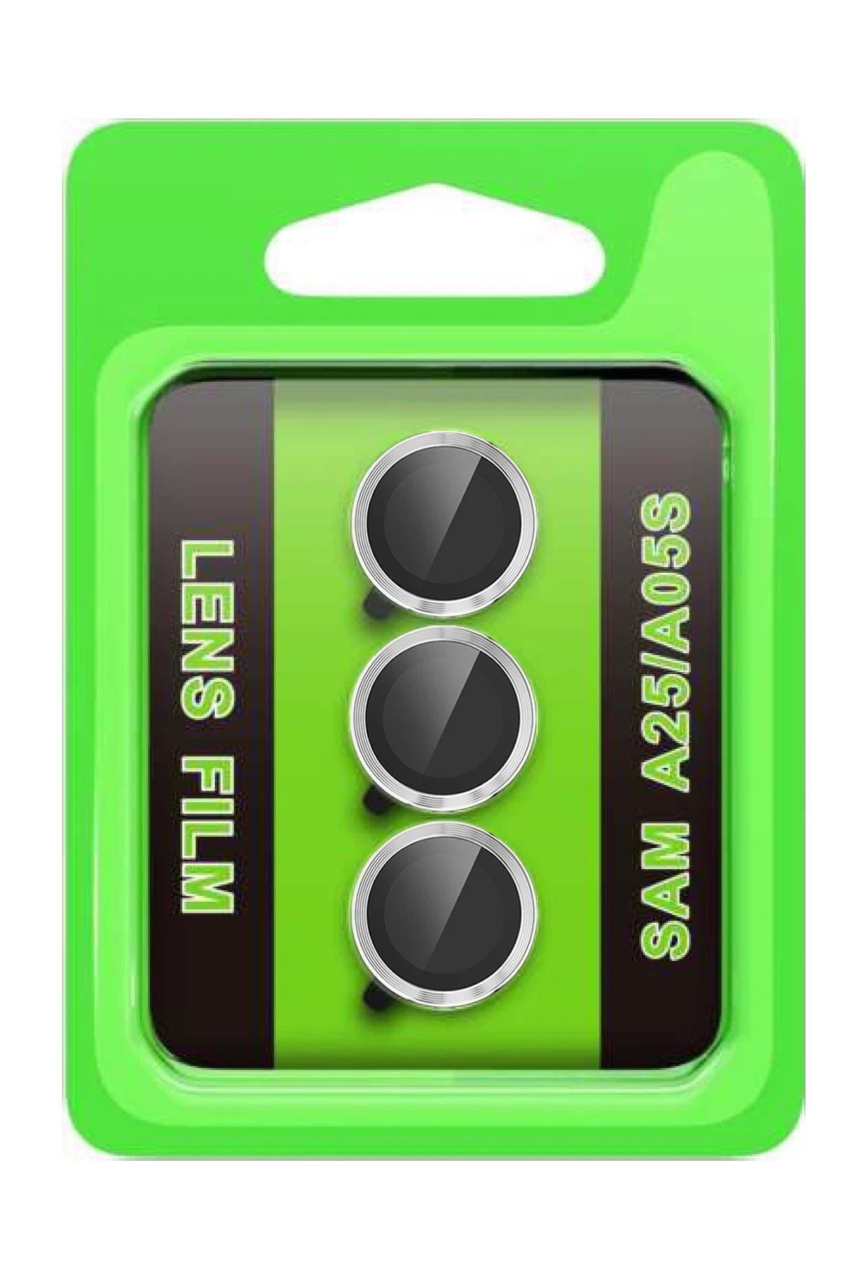 CPT05 Samsung Galaxy A25 5G Raze Metal Kamera Lens - Gümüş