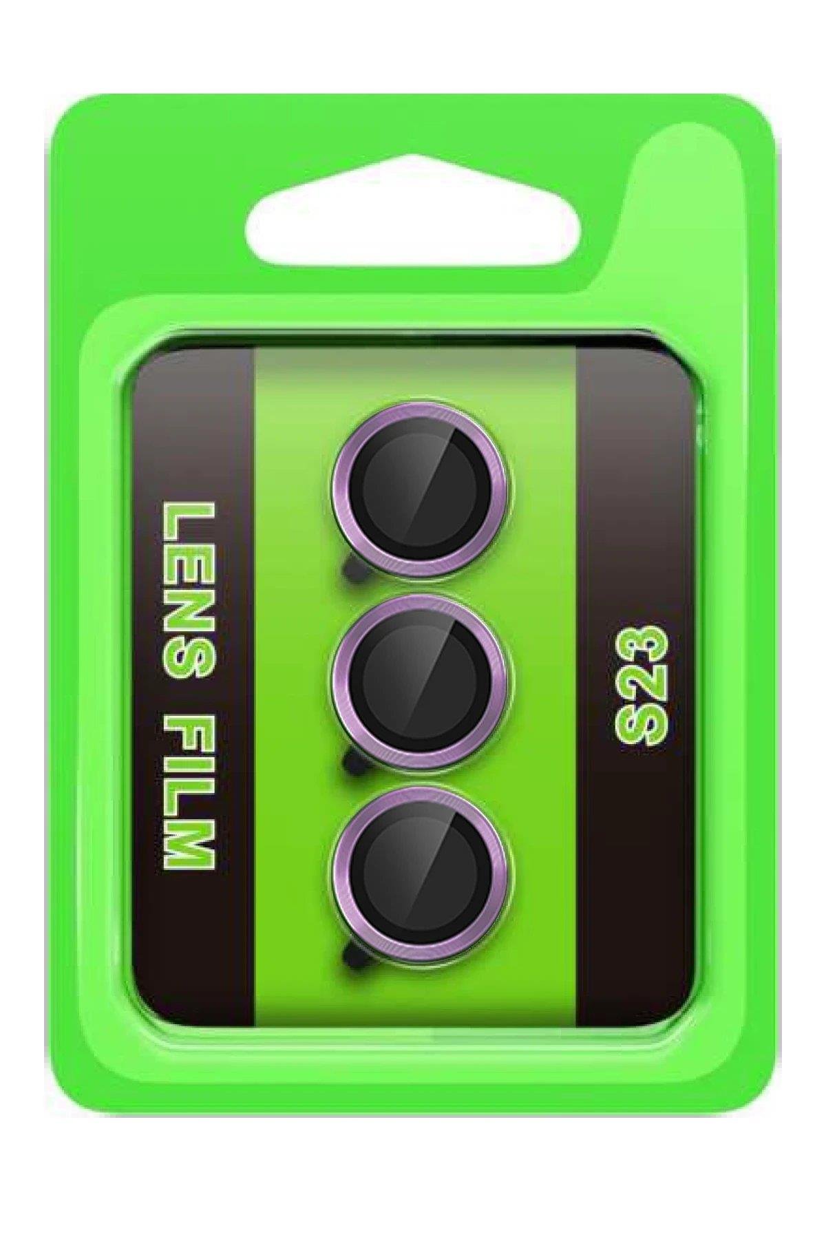 CPT05 Samsung Galaxy S23 Raze Metal Kamera Lens - Mor