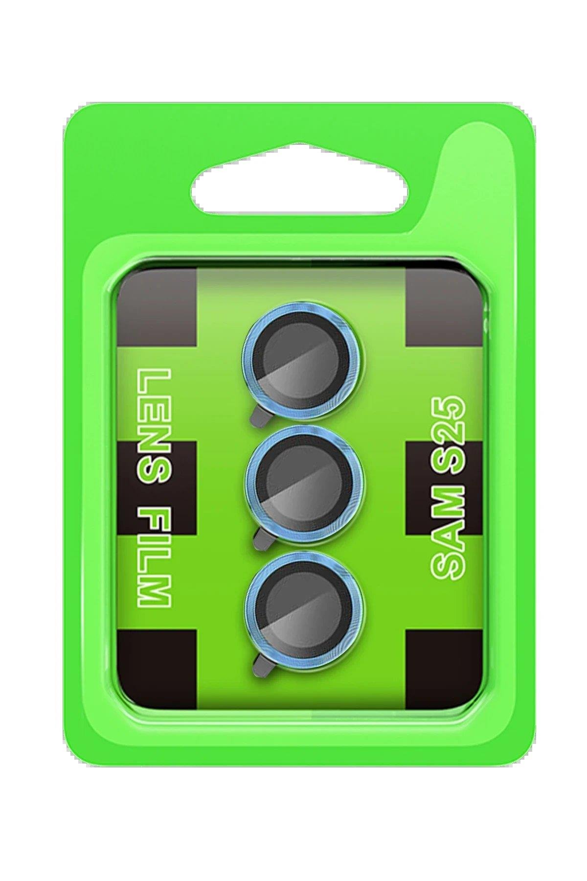 CPT05 Samsung Galaxy S25 Raze Metal Kamera Lens - Mavi