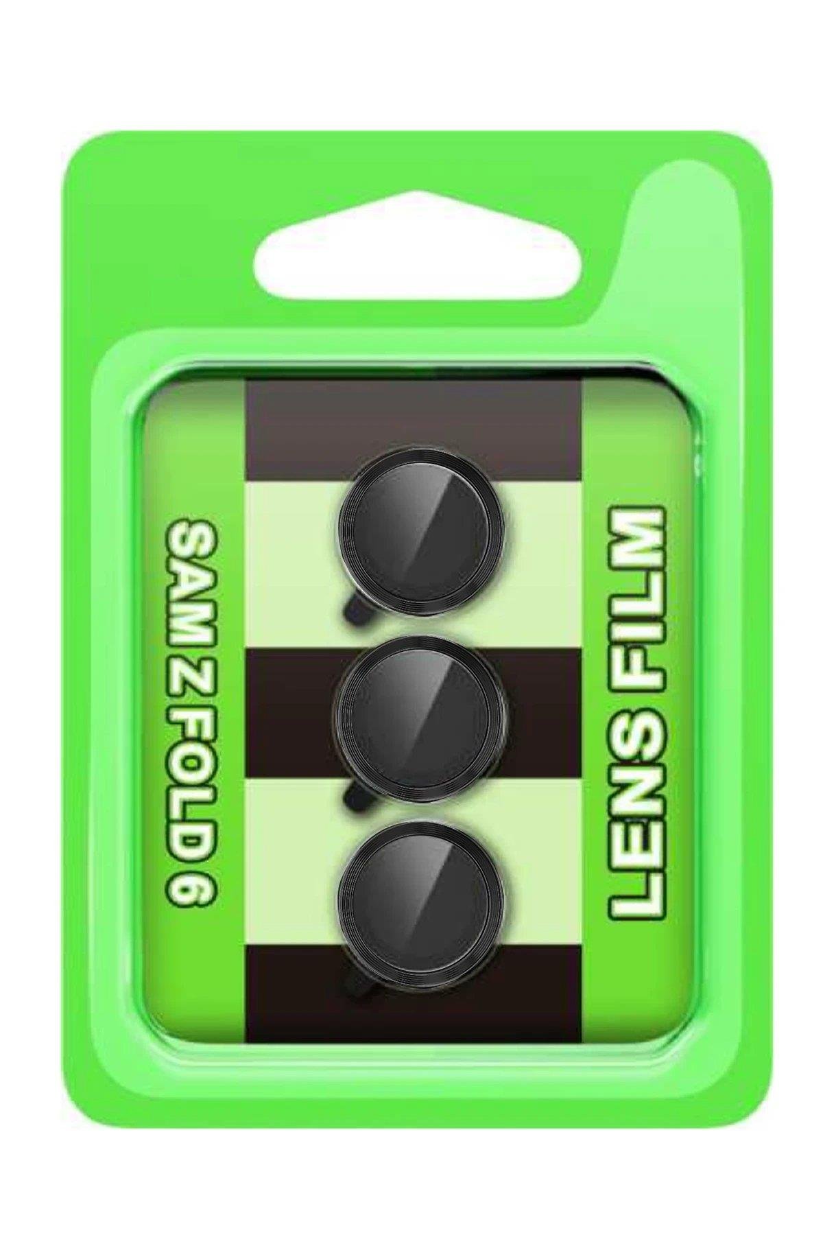 CPT05 Samsung Galaxy Z Fold 6 Raze Metal Kamera Lens - Siyah