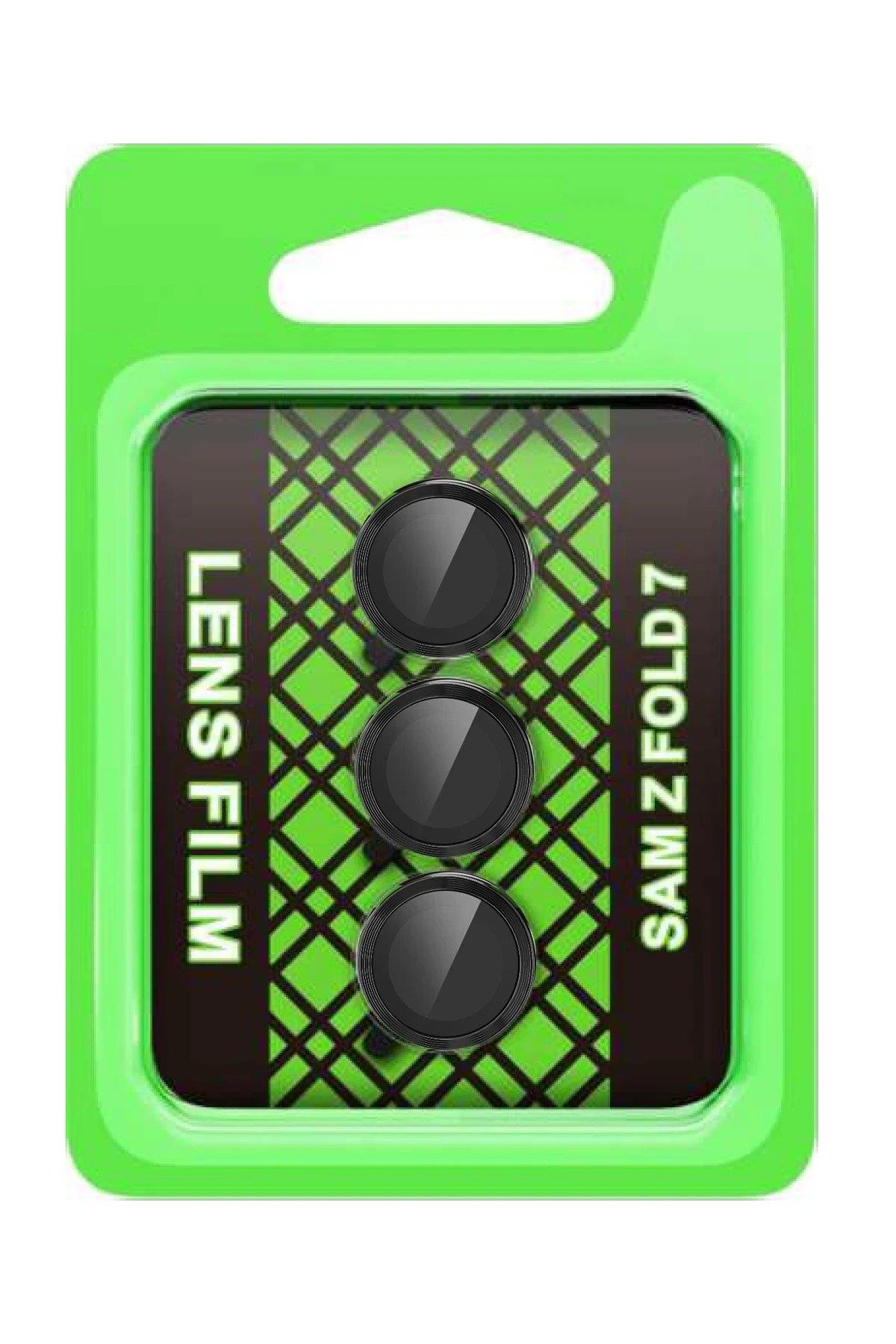 CPT05 Samsung Galaxy Z Fold 7 Raze Metal Kamera Lens - Siyah