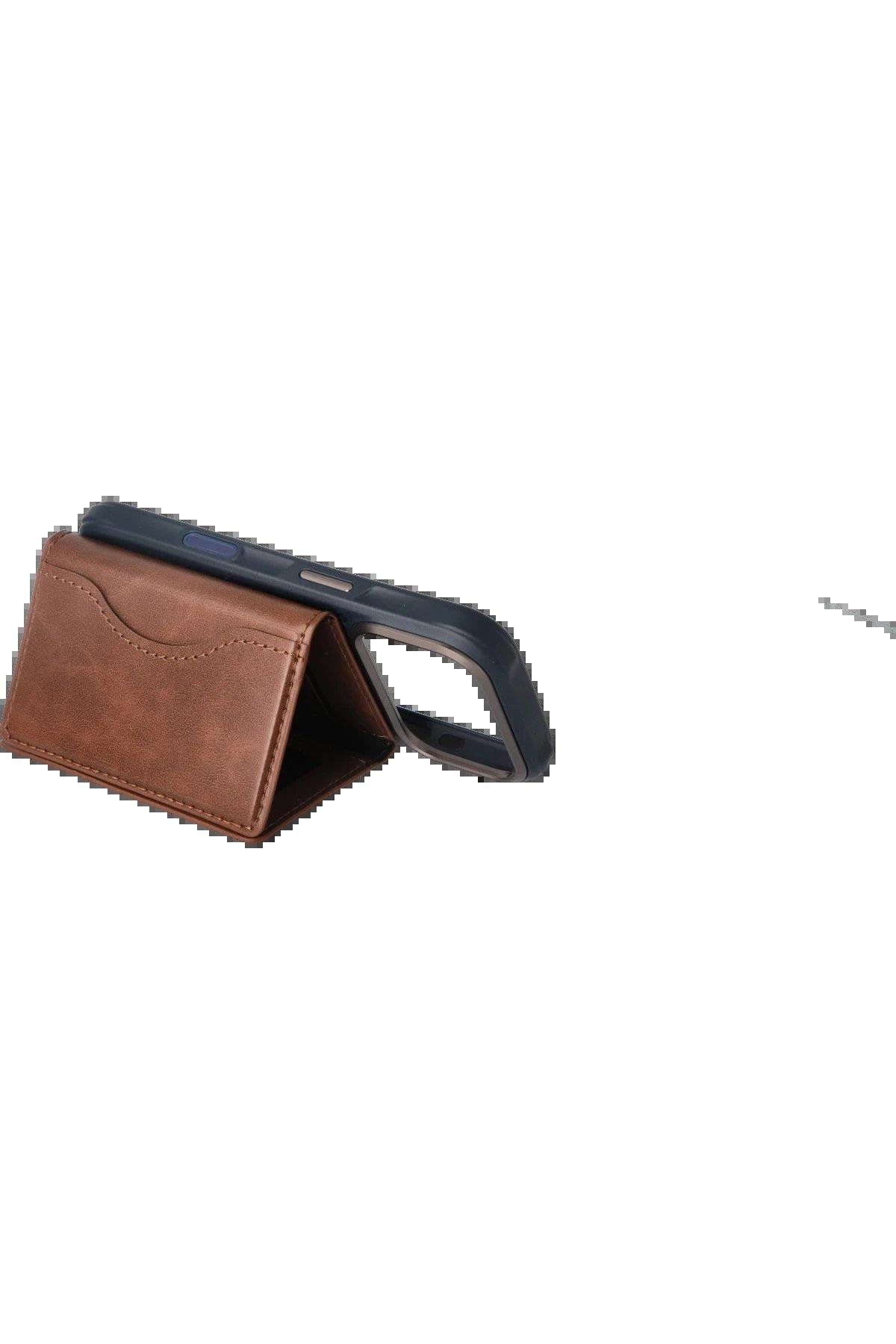 CPT05 Tema Magsafe Deri Kartlık - Taba