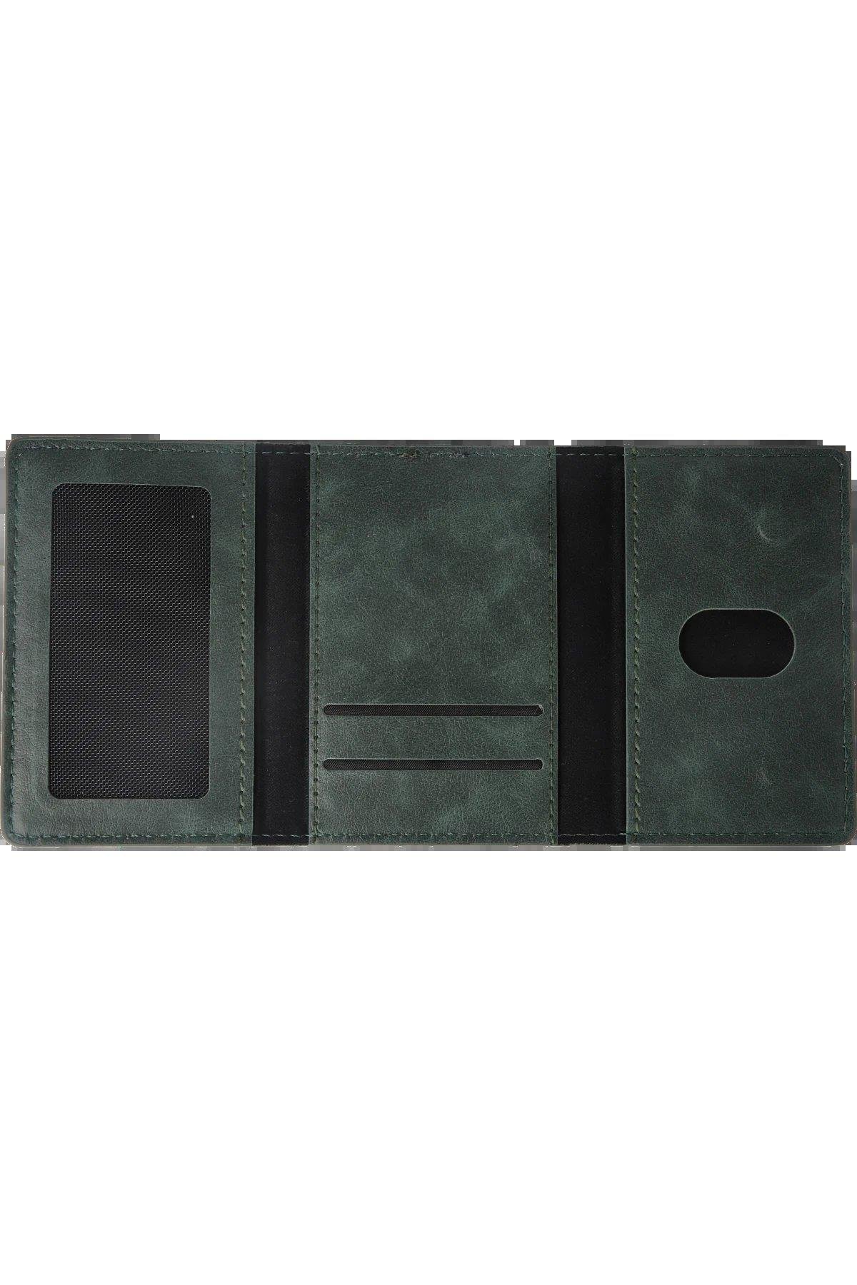 CPT05 Tema Magsafe Deri Kartlık - Yeşil