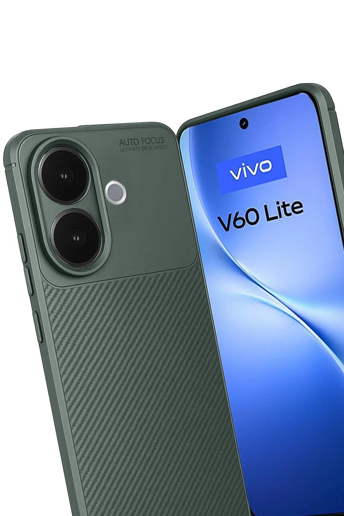 CPT05 Vivo V60 Lite Auto Focus Karbon Kapak - Koyu Yeşil