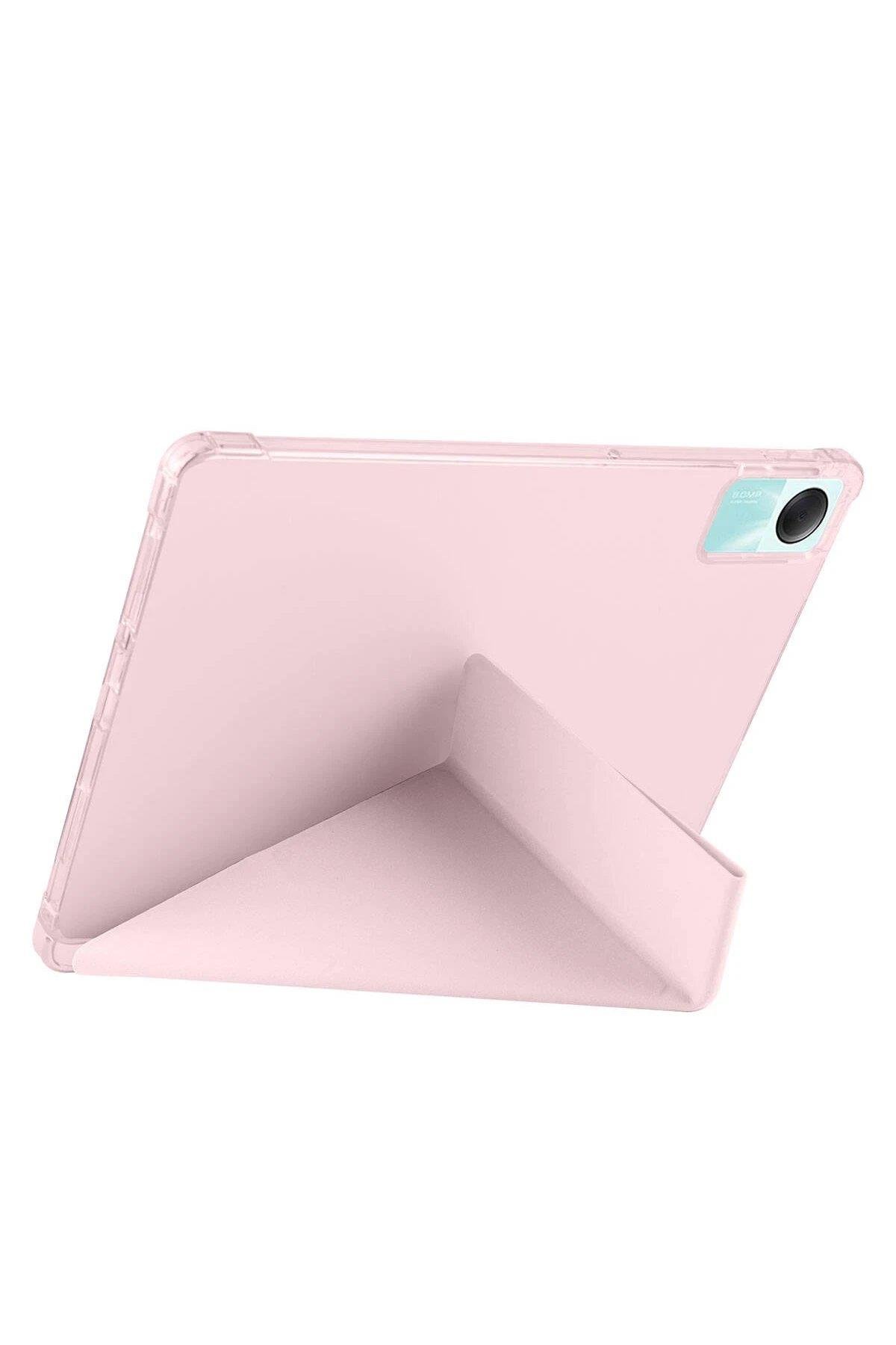CPT05 Xiaomi Redmi Pad SE 4G Kılıf Kalemlikli Mars Tablet Kılıfı - Rose Gold