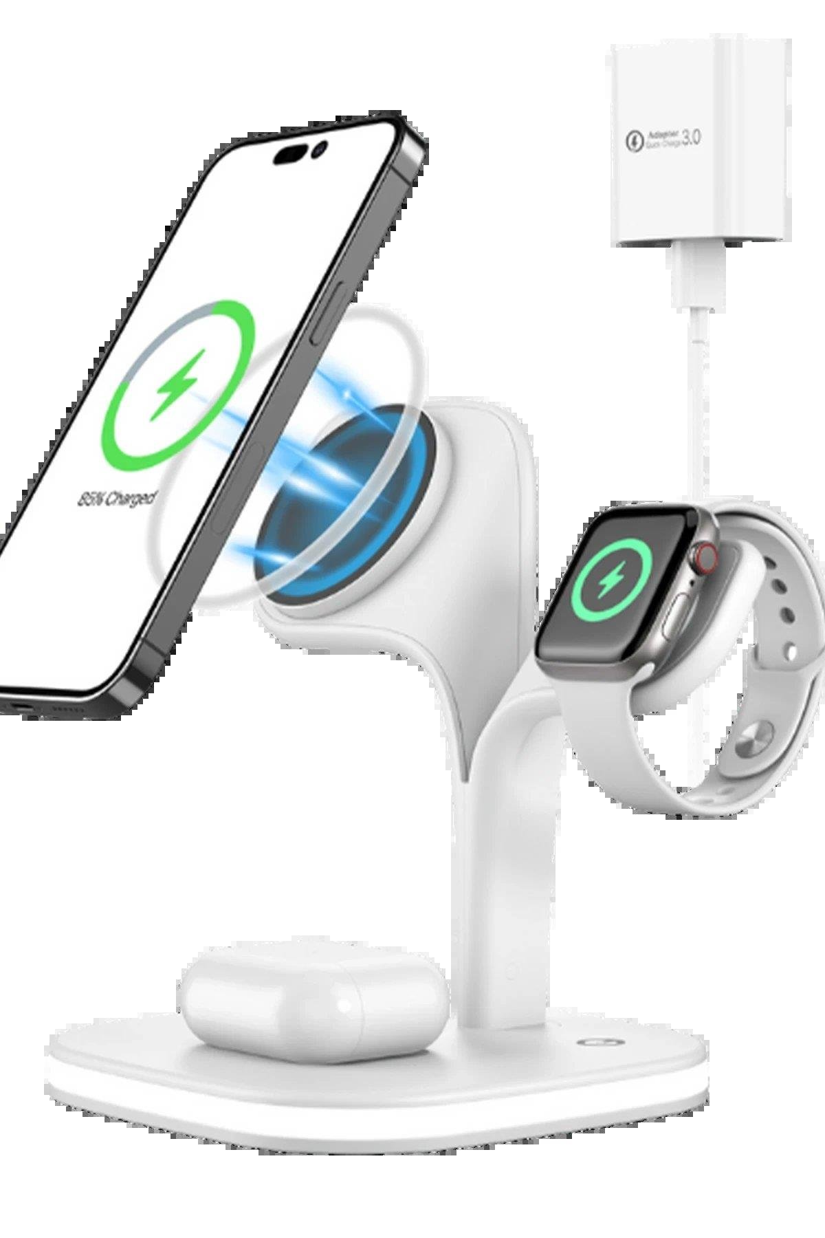 CPT05 YM-UD22 Kablosuz Şarj Masaüstü Set - Beyaz