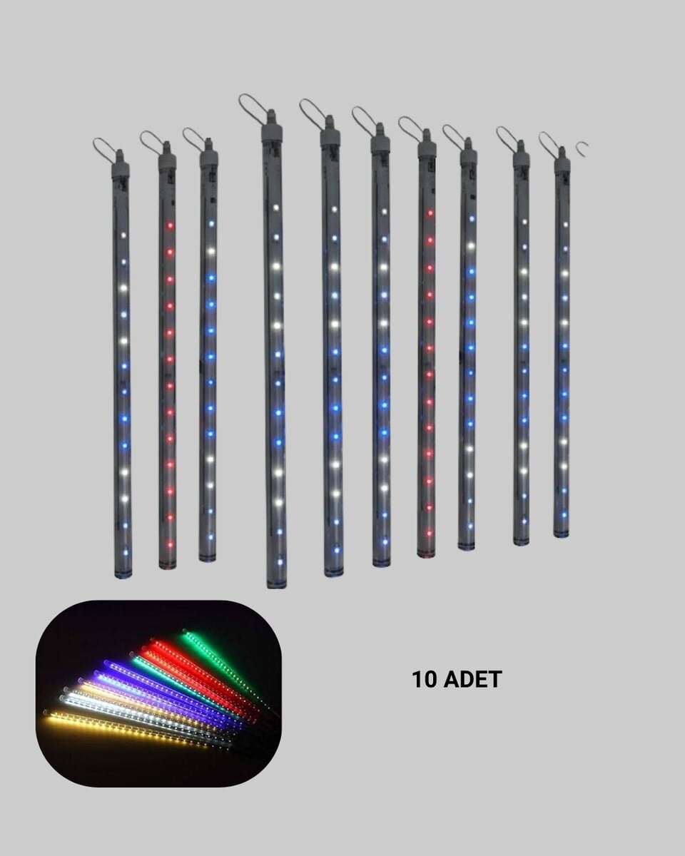 Dekoratif Ortam Aydınlatması RGB LED 10’lu Çubuk Seti