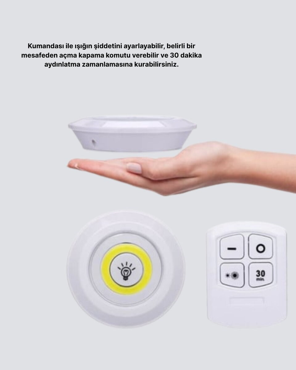 Dekoratif ve Pratik 3’lü Kumandalı Spot LED Aydınlatma