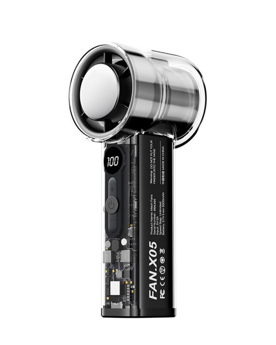 Dijital Ekranlı USB Şarjlı Güçlü Taşınabilir El Fanı