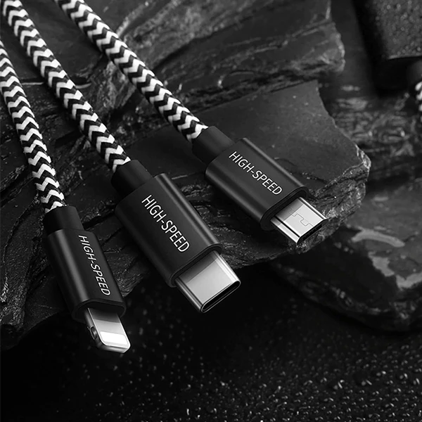 DUX DUCIS 3in1 Usb Type C-İPhone Ve Mikro Kopmaz Usb kablo Hızlı Şarj-(1903)