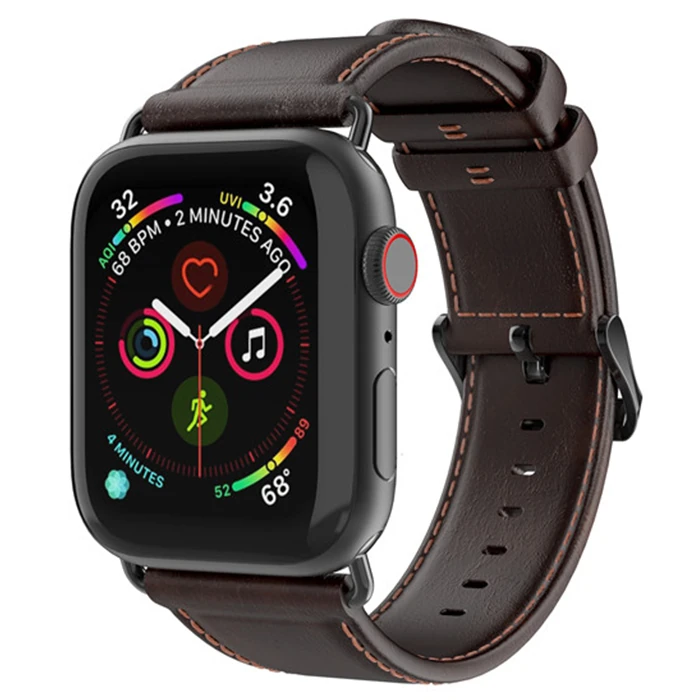 Dux Ducis Apple Watch 42/44/45MM için Business Deri Kayış Kordon-(1903)