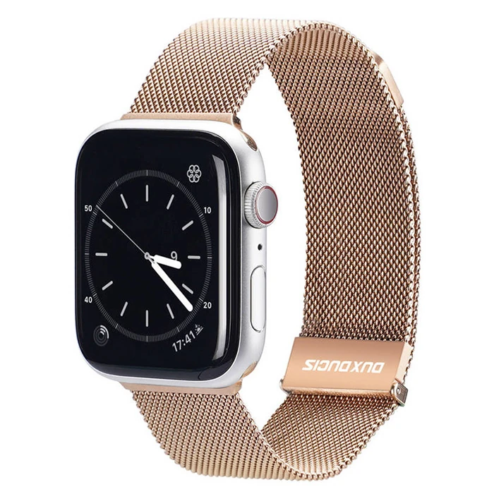 Dux Ducis Apple Watch 42/44/45MM için Milanese Premium Milano Loop Kayış Kordon-(1903)