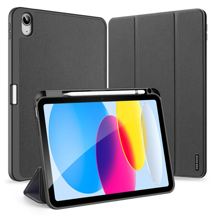 Dux Ducis iPad 10.9 2022 Kılıf Domo Series Kalem Bölmeli Mıknatıslı Standlı Kapaklı Kılıf-(1903)