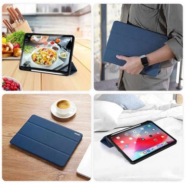 DUX DUCİS iPad Air 4 10.9 Kılıf Kalem Yerli Soft Tpu Mıknatıslı Kılıf (Domo)-(1903)