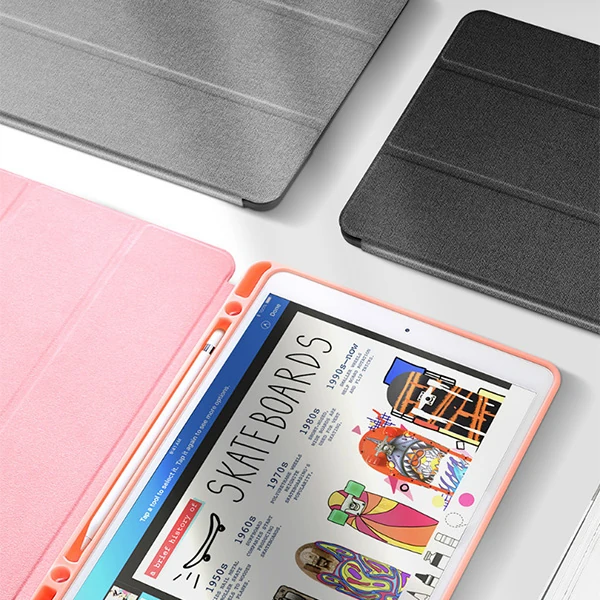 DUX DUCİS iPad Pro 12.9 (2017 )Kılıf Kalem Yerli Soft Tpu Mıknatıslı Domo Series Kılıf-(1903)