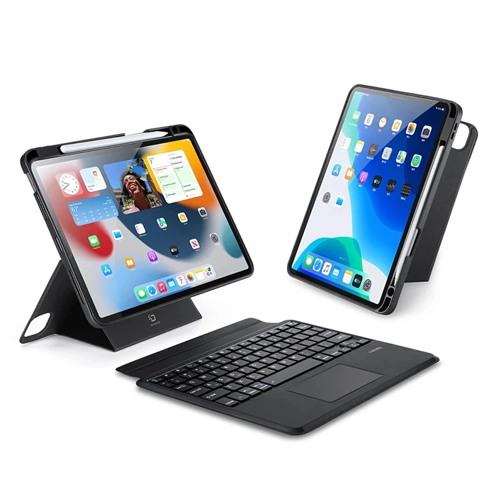 Dux Ducis iPad Pro 12.9 DK Series Kablosuz Bluetooth Klavye Touchpad Kılıf-(1903)