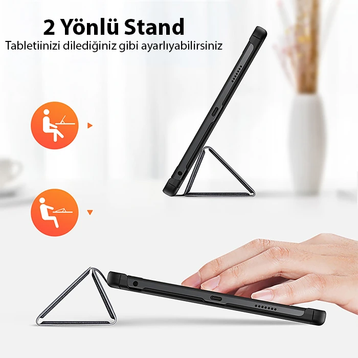 Dux Ducis Lenova Tab M10 10.6 Domo Series Premium Deri Kılıf-(1903)