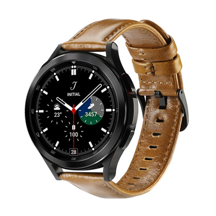 Dux Ducis SM Galaxy Watch 22MM-Huawei GT3-GT3 Pro 46MM-Magic 2 46MM için Business Deri Kayış Kordon-(1903)