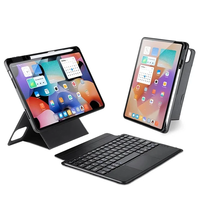 DUX DUCIS Xiaomi Pad 5 / Pad 5 Pro Ayrılabilir Bluetooth Klavye Touchpad PU Deri Kılıf-(1903)