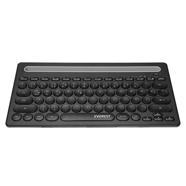 Everest KB-BT84 Siyah/Gri Bluetooth Ultra İnce+Şarjlı Q Mac/Win/Android/Ios Uyumlu Kablosuz klavye