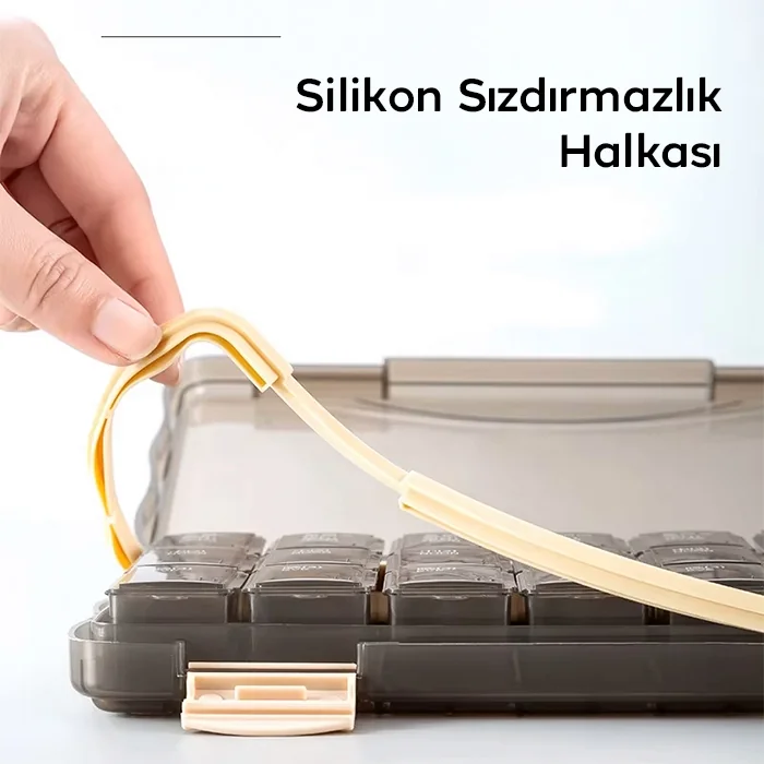 EZERE Haftalık Ilaç Kutusu | 7 Günlük | 28 Gözlü Haftalık Ilaç Kutusu-(1903)