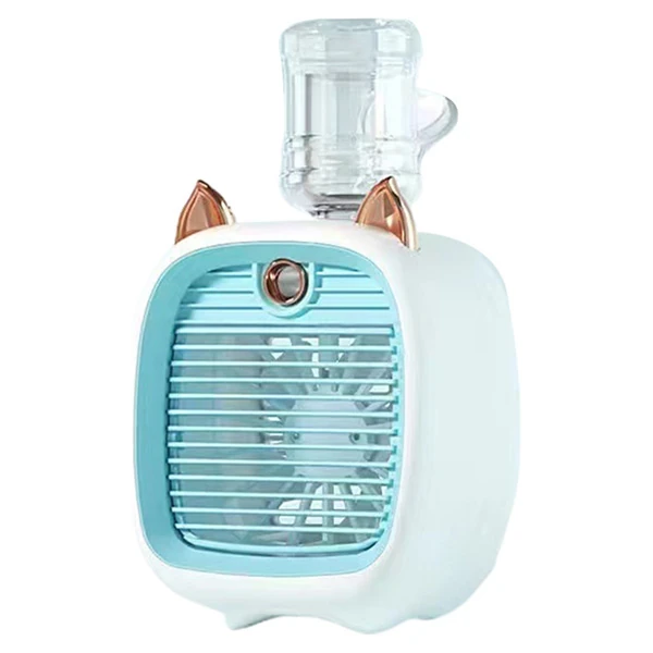 EZERE Hava Nemlendiricili Masaüstü Fan Taşınabilir Mini Klima Soğutucu-(1903)