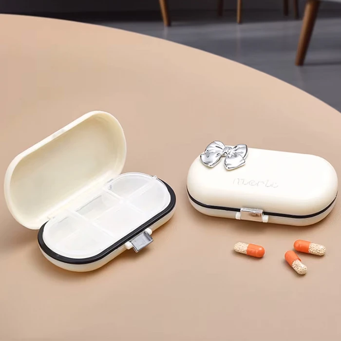 EZERE Mini Taşınabilir Bölmeli İlaç-Hap Ve Takı Saklama Kutusu-(1903)