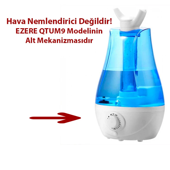 EZERE QTUM9 Çift Sprey Ultrasonik Hava Nemlendirici  Alt Haznesi-(1903)