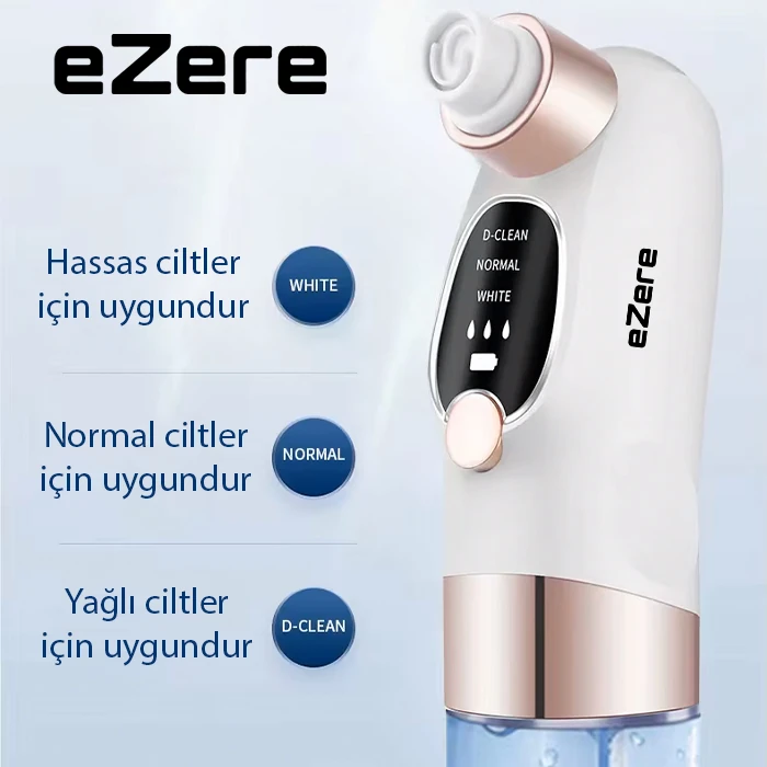 EZERE Su Hazneli Şarjlı Vakumlu Siyah Nokta Temizleme cihazı-(1903)