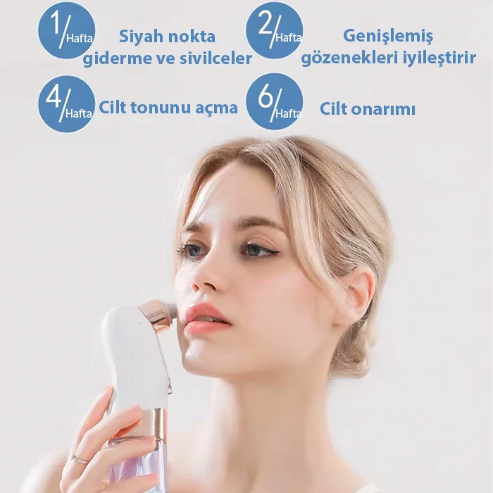 EZERE Su Hazneli Şarjlı Vakumlu Siyah Nokta Temizleme cihazı-(1903)