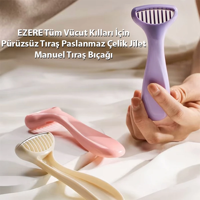 EZERE Tüm Vücut Kılları İçin Pürüzsüz Tıraş Paslanmaz Çelik Jilet Manuel Tıraş Bıçağı-(1903)