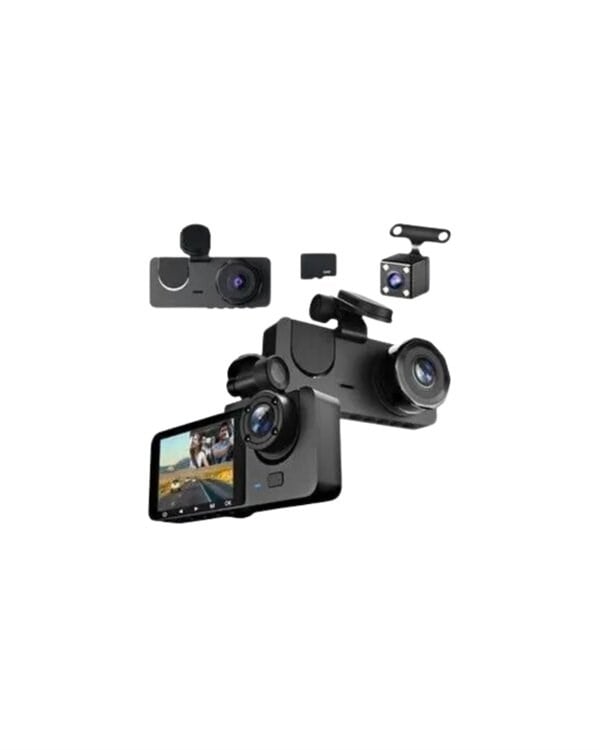 Full HD Çözünürlüklü Üç Kameralı Araç İçi Kamera – Park ve Sürüş Güvenliği