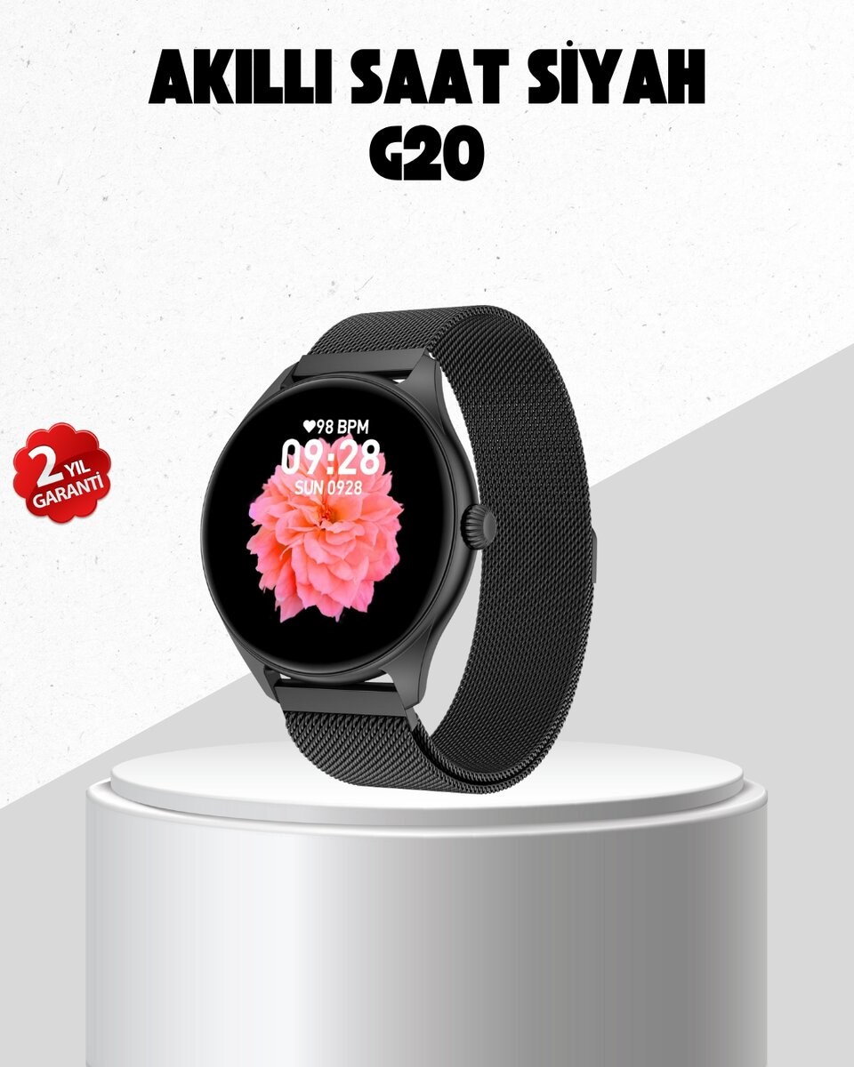 G20 Mini Akıllı Saat – iPhone & Android Uyumlu, Adım Sayar ve Uyku Takipli