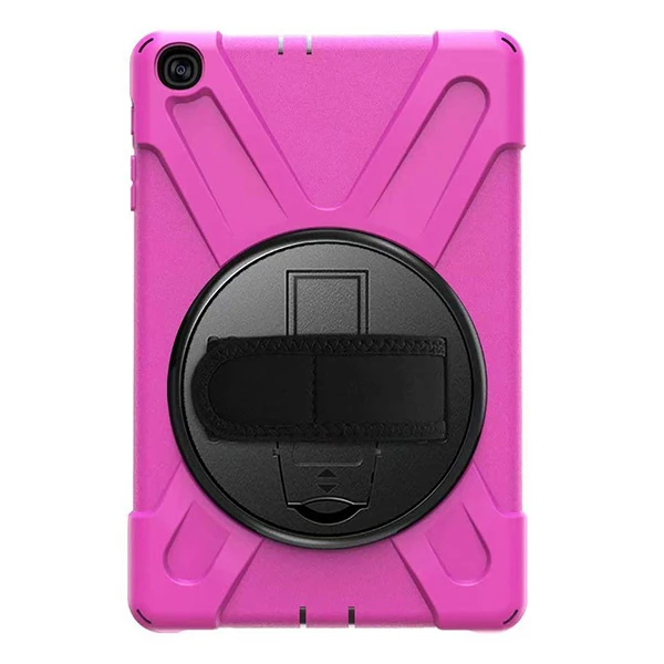 Galaxy Tab A7 10.4 SM-T500-T505-T507 Kılıf Shockproof 3 Katmanlı Standlı Zırh Kılıf Kalem Yerli-(1903)