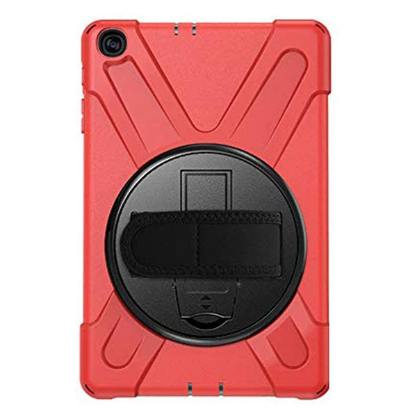 Galaxy Tab A7 10.4 SM-T500-T505-T507 Kılıf Shockproof 3 Katmanlı Standlı Zırh Kılıf Kalem Yerli-(1903)