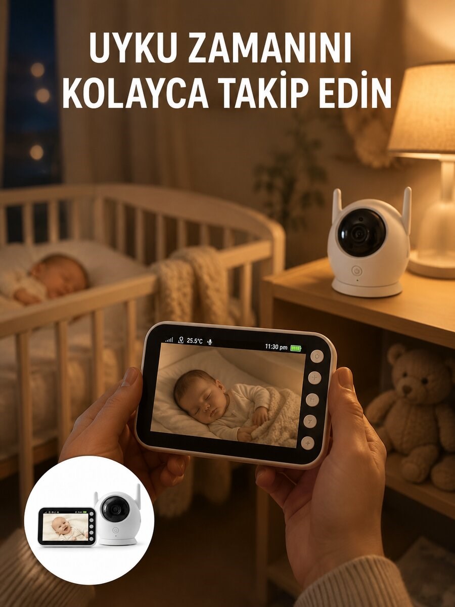 Gece Görüşlü Hareket Takipli Bebek Kamera Sistemi Yeni Nesil