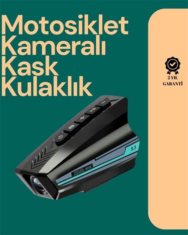 GoLook Destekli Motosiklet Kask Kamerası – 50 Saat Pil, Geniş Açı (Kopya)
