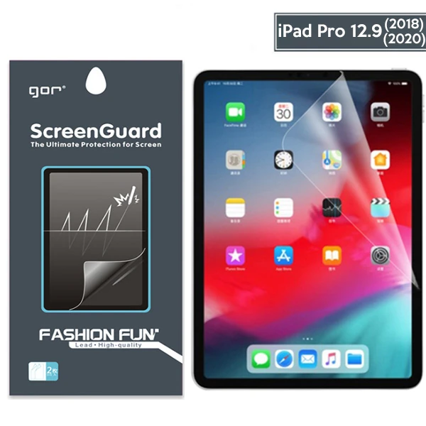Gor Apple iPad Pro 12.9 (2021)- (2020)- (2018) Darbe Emici Ekran Koruyucu-(1903)