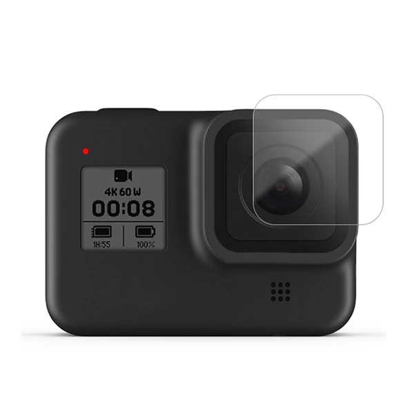 GOR Gopro Hero 8 2in1 Darbe Emici Ekran Koruyucu 2 SET-(1903)