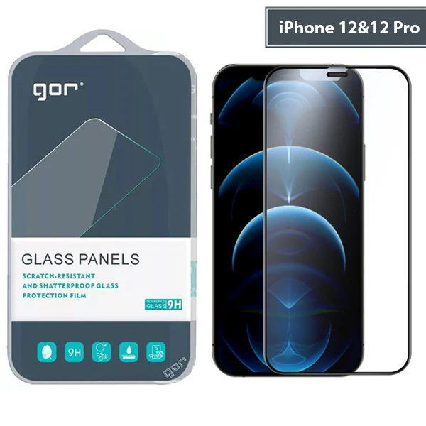 GOR iPhone 12-12 Pro 6.1 9D Hardening Tempered Full Cam Ekran Koruyucu-(1903)