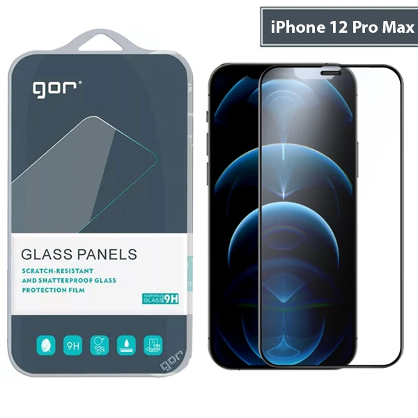 GOR iPhone 12 Pro Max 9D Hardening Tempered Full Cam Ekran Koruyucu-(1903)