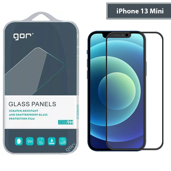 GOR iPhone 13 Mini 5.4 9D Hardening Tempered Full Cam Ekran Koruyucu-(1903)